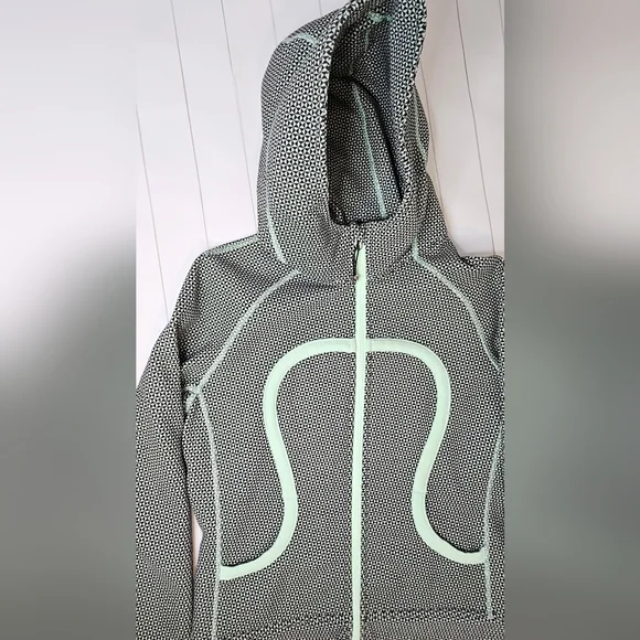 Lululemon Scuba Double Diamond Hooded Lined Zip-Up teal Hoodie Jacket - Picture 8 of 10